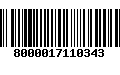 Código de Barras 8000017110343