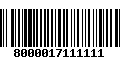 Código de Barras 8000017111111