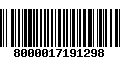 Código de Barras 8000017191298