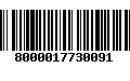 Código de Barras 8000017730091