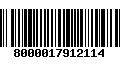 Código de Barras 8000017912114