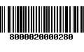 Código de Barras 8000020000280