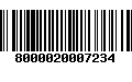 Código de Barras 8000020007234