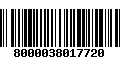 Código de Barras 8000038017720