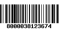 Código de Barras 8000038123674