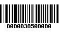 Código de Barras 8000038500000