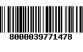 Código de Barras 8000039771478