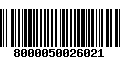 Código de Barras 8000050026021