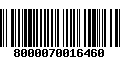 Código de Barras 8000070016460