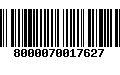 Código de Barras 8000070017627