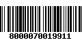 Código de Barras 8000070019911