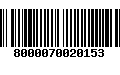 Código de Barras 8000070020153