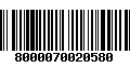 Código de Barras 8000070020580