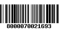 Código de Barras 8000070021693