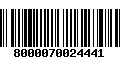 Código de Barras 8000070024441