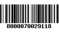 Código de Barras 8000070029118