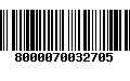 Código de Barras 8000070032705