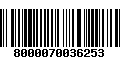 Código de Barras 8000070036253