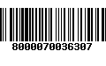 Código de Barras 8000070036307