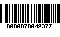 Código de Barras 8000070042377