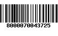 Código de Barras 8000070043725