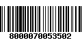 Código de Barras 8000070053502