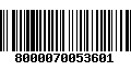 Código de Barras 8000070053601