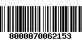 Código de Barras 8000070062153