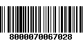 Código de Barras 8000070067028