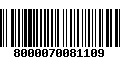 Código de Barras 8000070081109