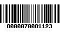 Código de Barras 8000070081123