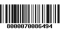 Código de Barras 8000070086494