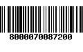 Código de Barras 8000070087200