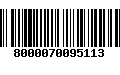 Código de Barras 8000070095113