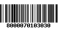 Código de Barras 8000070103030