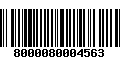 Código de Barras 8000080004563