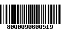 Código de Barras 8000090600519