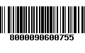 Código de Barras 8000090600755