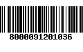 Código de Barras 8000091201036