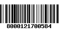 Código de Barras 8000121700584