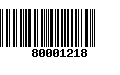 Código de Barras 80001218