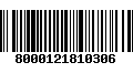 Código de Barras 8000121810306