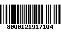 Código de Barras 8000121917104