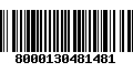 Código de Barras 8000130481481