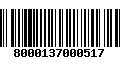 Código de Barras 8000137000517