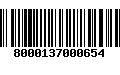 Código de Barras 8000137000654