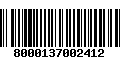 Código de Barras 8000137002412