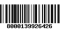 Código de Barras 8000139926426