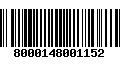 Código de Barras 8000148001152