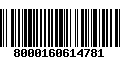 Código de Barras 8000160614781